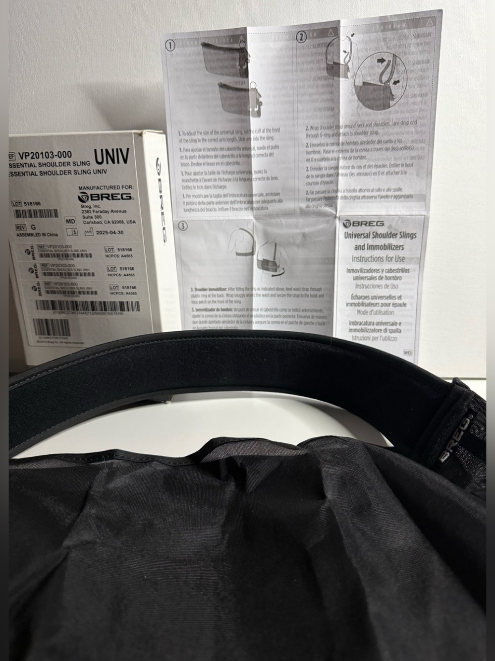 Breg Essential Shoulder Sling Black Like New